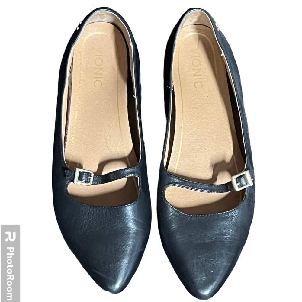 Vionic Delilah Mary Jane Ballet Flat Shoes Black size 9